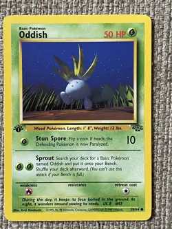 Oddish 1999 Pokemon TCG Jungle 1st Edition #58/64 - Near Mint (x2) - Image 4