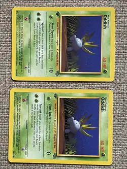Oddish 1999 Pokemon TCG Jungle 1st Edition #58/64 - Near Mint (x2) - Image 1
