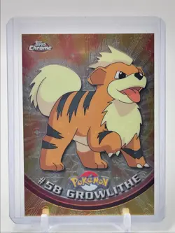 GROWLITHE 2000 TOPPS CHROME POKEMON TV ANIMATION EDITION #58 Q2371 - Image 1