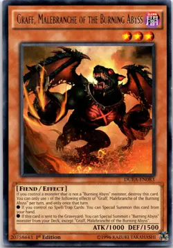 Graff, Malebranche of the Burning Abyss Rare Duelist Alliance DUEA-EN083 LP - Image 1