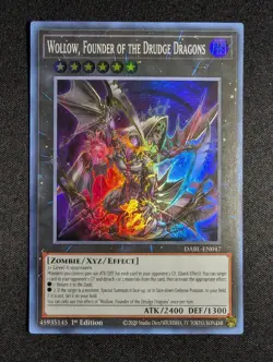 Yugioh - Wollow, Founder Of The Drudge Dragons DABL-EN047 1st Edition Super NM - Image 1