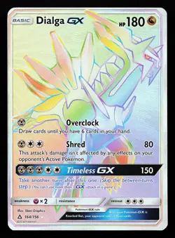 Dialga GX 164/156 Secret Rare Ultra Prism Pokemon Card - Image 1