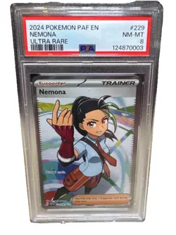 2024 Pokemon Nemona Ultra Rare Trainer PAF #229 PSA 8 NM-MT Supporter Card - Image 1