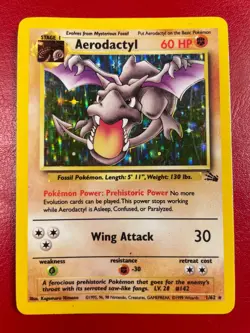 Aerodactyl 1/62 Fossil Holo Pokemon Card Great Condition - Image 1
