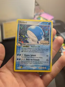 Pokemon Wailord Stamped Holo Rare Card 14/92 EX Legend Maker LP - Image 1