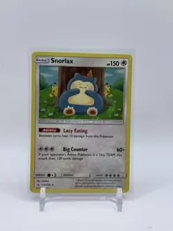Pokemon TCG Unbroken Bonds Snorlax Holo Rare Card 158/214 - Image 1