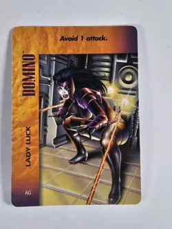 1995 Marvel Overpower CCG Special Character Cards Domino Lady Luck Combine Ship - Image 1