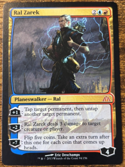 Magic the Gathering MTG- Ral Zarek- LP- 094/156- Dragon's Maze - Image 3