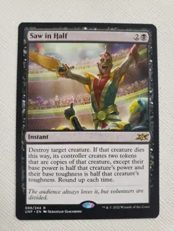 Saw in Half Unfinity Rare Magic the Gathering MTG LP - Image 1