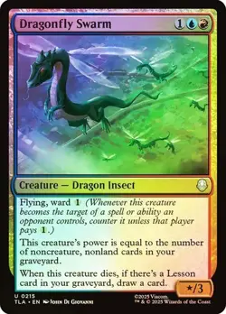 NM Foil Dragonfly Swarm, MTG, Avatar: The Last Airbender, Magic, 215 - Image 1