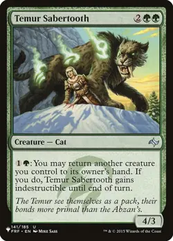 MTG Magic the Gathering Temur Sabertooth (FRF-141/3034) The List NM - Image 1