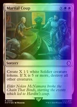 MTG Magic the Gathering Martial Coup (695/1189) Fallout LP FOIL- SURGE - Image 1