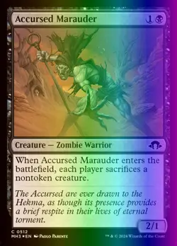 MTG Magic the Gathering Accursed Marauder (512/716) Modern Horizons 3 LP FOIL - Image 1