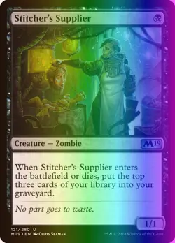 MTG Magic the Gathering Stitcher's Supplier (121/339) Core Set 2019 MP FOIL - Image 1