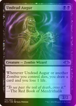 MTG Magic the Gathering Undead Augur (112/404) Modern Horizons LP FOIL - Image 1