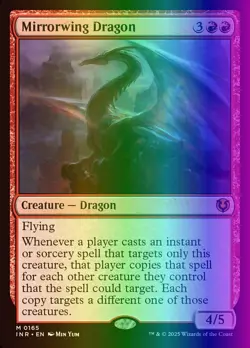 MTG Magic the Gathering Mirrorwing Dragon (165/612) Innistrad Remastered NM FOIL - Image 1