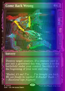 MTG Come Back Wrong (309/499) Duskmourn House of Horror NM FOIL - Image 1