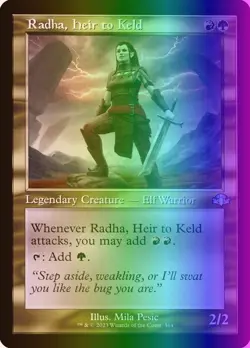 MTG Radha, Heir to Keld (364/521) Dominaria Remastered LP FOIL- Retro - Image 1