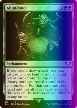 MTG Magic the Gathering Abundance (210u/658) Warhammer 40,000 LP FOIL- SURGE - Image 1