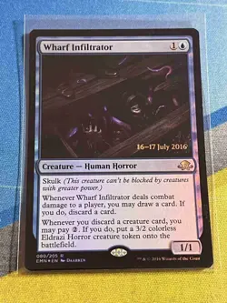 Magic the Gathering MTG Eldritch Moon Prerelease Promo WHARF INFILTRATOR Foil - Image 1