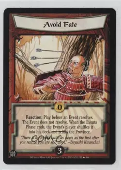 2003 Legend of the Five Rings (L5R) CCG - Diamond Edition DE Avoid Fate #232 - Image 1