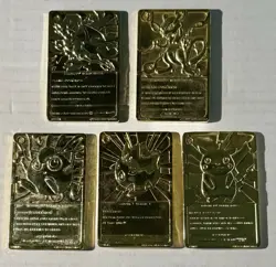 5 1999 Burger King Pokemon 23K Gold Plated Cards - Image 2