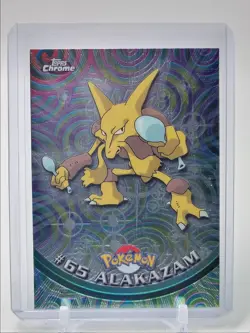 ALAKAZAM 2000 TOPPS CHROME POKEMON TV ANIMATION EDITION #65 B Q2371 - Image 1