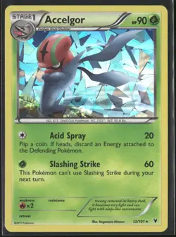 Pokemon TCG Accelgor 12/101 Cracked Ice Holo Noble Victories - Image 1