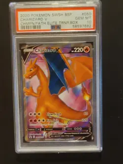 PSA 10 GEM MINT 2020 Pokemon Champion's Path ETB Promo Charizard V SWSH050 - Image 1