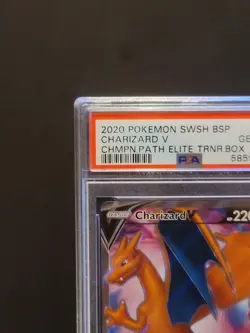 PSA 10 GEM MINT 2020 Pokemon Champion's Path ETB Promo Charizard V SWSH050 - Image 2
