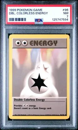 Pokemon TCG Double Colorless Energy 96/102 Base Set PSA 7 - Image 1