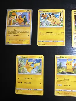 Pokemon TCG Pikachu Lot 5 Cards Common and Uncommon Near Mint - Image 4