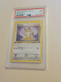 Meowth - Pokemon Jungle First 1st Edition #56 - Mint PSA 9 - Image 1