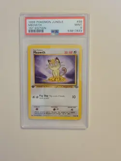 Meowth - Pokemon Jungle First 1st Edition #56 - Mint PSA 9 - Image 2