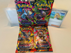 Phantasmal Flames, 4 Booster Pack Lot, Factory Sealed Art Set, Pokemon TCG, Fast - Image 1