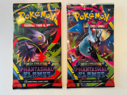 Phantasmal Flames, 4 Booster Pack Lot, Factory Sealed Art Set, Pokemon TCG, Fast - Image 3