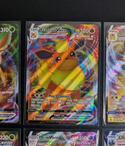 Pokemon TCG VMAX Lot of 7: Leafeon, Flareon, Jolteon, Mew, Rayquaza - Near Mint - Image 3