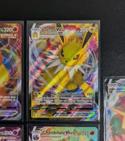 Pokemon TCG VMAX Lot of 7: Leafeon, Flareon, Jolteon, Mew, Rayquaza - Near Mint - Image 4