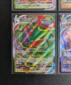 Pokemon TCG VMAX Lot of 7: Leafeon, Flareon, Jolteon, Mew, Rayquaza - Near Mint - Image 5