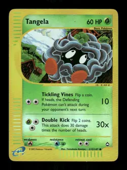 Pokemon Tangela Common Aquapolis 112/147 MP - Image 1
