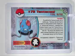 TENTACOOL 2000 TOPPS CHROME POKEMON TV ANIMATION EDITION #72 Q2371 - Image 2