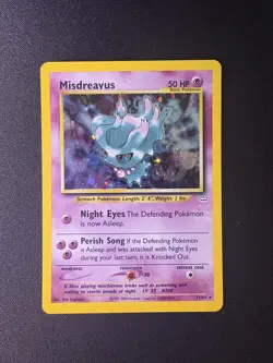 ✨ Misdreavus, “DOUBLE” HOLO Error, Neo Revelation 11/64, Pokemon, MINTY ✨ - Image 2