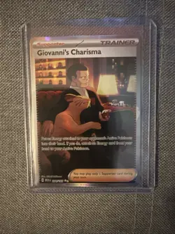 Pokemon TCG Giovanni's Charisma 204/165 Full Art Scarlet & Violet 151 NM - Image 1