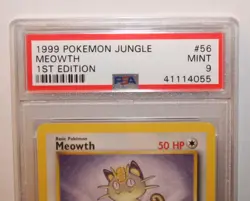 PSA 9 MINT 1999 POKEMON JUNGLE 56 MEOWTH #56 1ST EDITION ENGLISH - Image 4