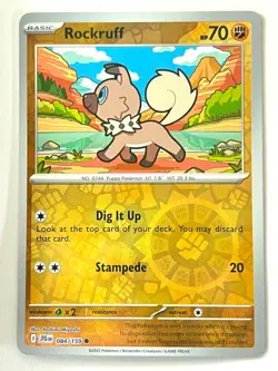 Rockruff 084/159 Reverse Holo Journey Together Pokemon - Pack Fresh Near Mint NM - Image 1