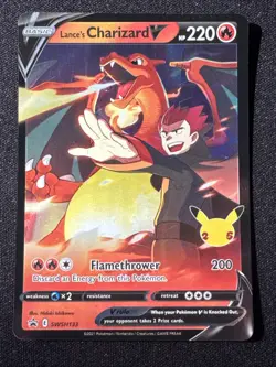 Lance's Charizard V SWSH133 Black Star Promo -Near Mint- Pokemon TCG - Image 1