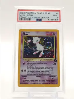 MEW 2000 POKEMON LEAGUE BLACK STAR PROMO HOLO #9 PSA 9 Q3403 - Image 1