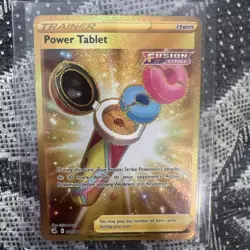 Pokemon TCG Power Tablet 281/264 Gold Secret Rare Pokemon Fusion Strike NM - Image 1