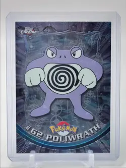 POLIWRATH 2000 TOPPS CHROME POKEMON TV ANIMATION EDITION #62 Q2371 - Image 1