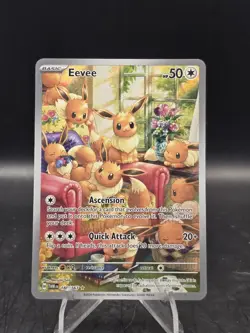 Pokemon TCG Eevee 188/167 Sv06: Twilight Masquerade Illustration Rare Holo NM - Image 1